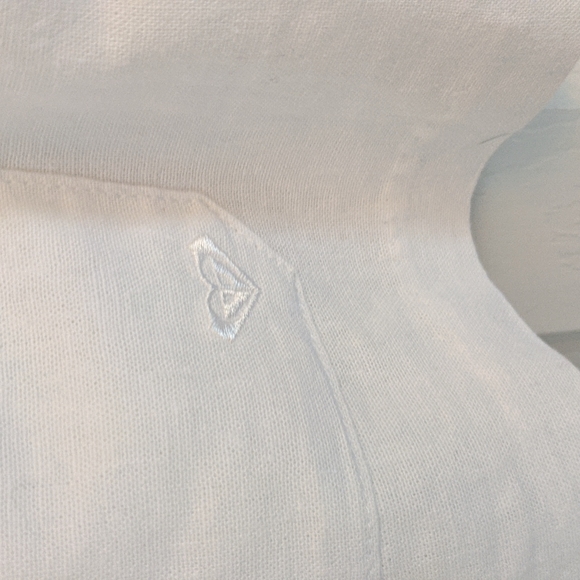 Roxy Linen Oceanside Shorts Bright White Size Large NWT - Picture 3 of 6